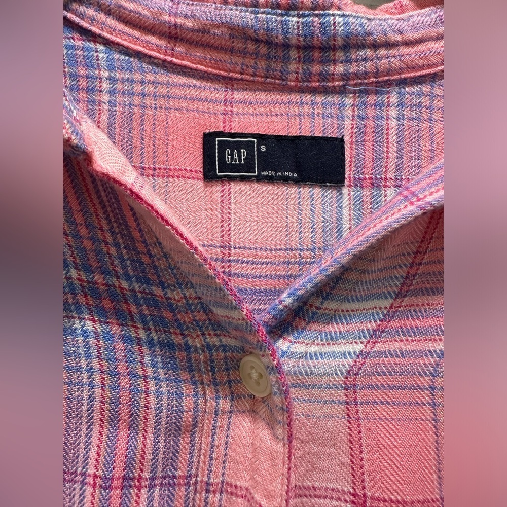 Gap Plaid Flannel Shirt Dress Small - Picture 5 of 6